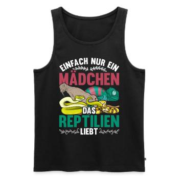 Schlange Chamäleon Waran Mädchen Geschenk Reptil - Männer Premium Bio Tank Top - Schwarz - Vorne - Michal (187cm)