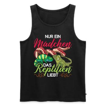 Waran Chamäleon Schlange Mädchen Geschenk Reptil - Männer Premium Bio Tank Top - Schwarz - Vorne - Michal (187cm)