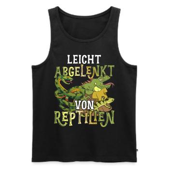 Schlange Gecko Waran Geschenk Lustiges Reptil - Männer Premium Bio Tank Top - Schwarz - Vorne - Michal (187cm)