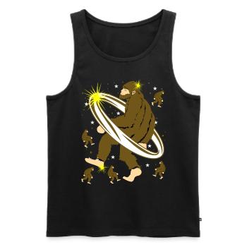 Bigfoot in space - Men's Premium Organic Tank Top - black - Front - Michal (187cm)