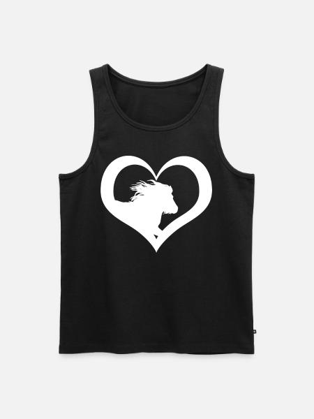 Shetlandpony Herz Pony Shetty - Männer Premium Bio Tank Top - Schwarz