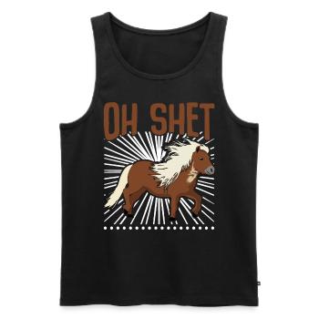 Shetlandpony Shetty Shetland Pony - Männer Premium Bio Tank Top - Schwarz - Vorne - Michal (187cm)