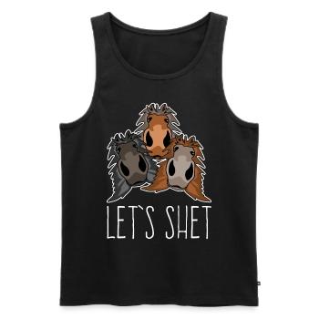 Shetlandpony Shetland Pony Shetty - Männer Premium Bio Tank Top - Schwarz - Vorne - Michal (187cm)