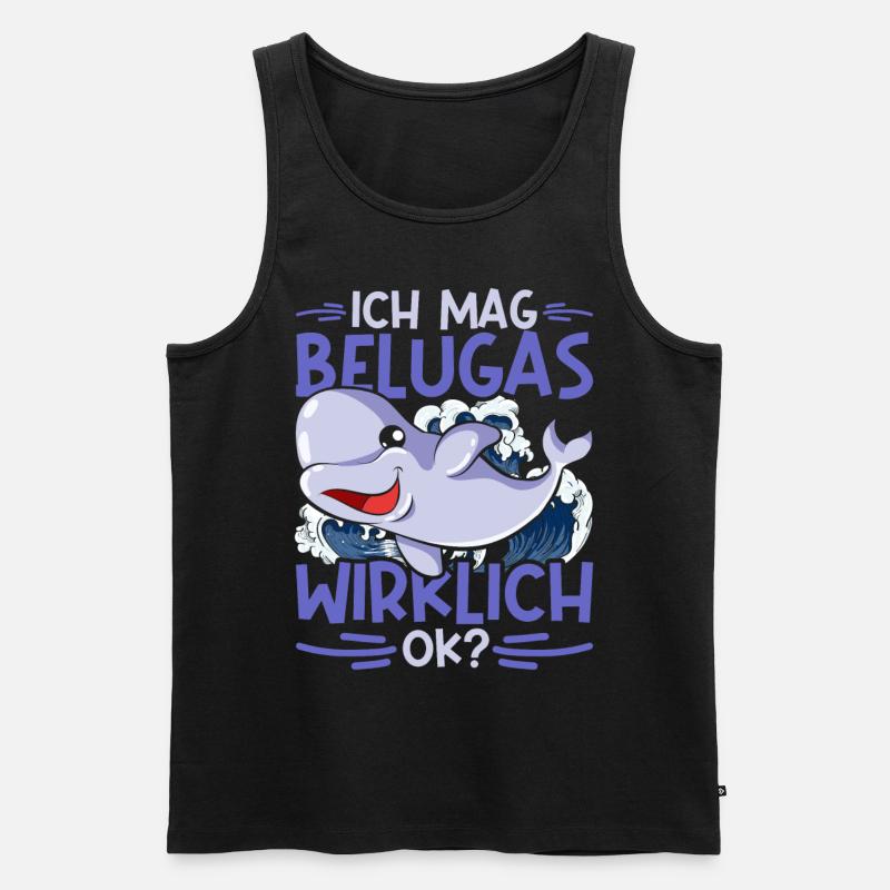 Beluga Wal - Männer Premium Bio Tank Top - Schwarz