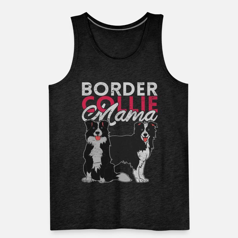 Border Collie Mama Muttertag Geschenk Hunde Männer Premium Bio Tank Top