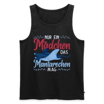 Nur ein Mädchen das Mantarochen mag Mantarochen - Männer Premium Bio Tank Top - Schwarz - Vorne - Michal (187cm)