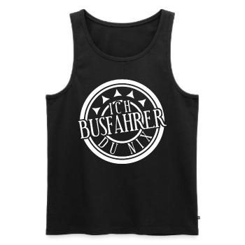 Busfahrer Spruch Linienbus - Männer Premium Bio Tank Top - Schwarz - Vorne - AI Model Male 178 light (178cm)