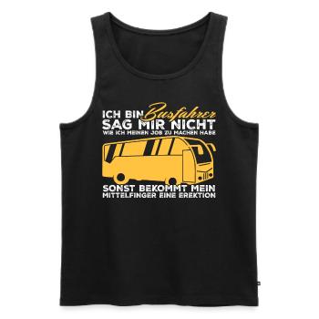 Busfahrer Bus Linienbus - Männer Premium Bio Tank Top - Schwarz - Vorne - AI Model Male 178 light (178cm)