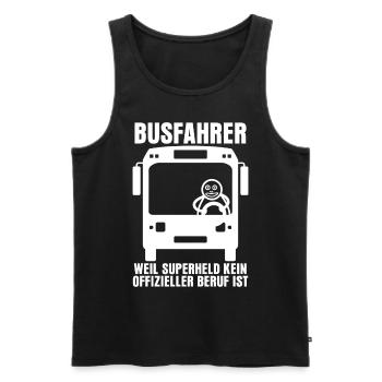Busfahrer Busfahrerin Linienbus - Männer Premium Bio Tank Top - Schwarz - Vorne - AI Model Male 178 light (178cm)