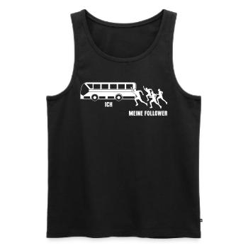 Busfahrer Spruch - Männer Premium Bio Tank Top - Schwarz - Vorne - AI Model Male 178 light (178cm)