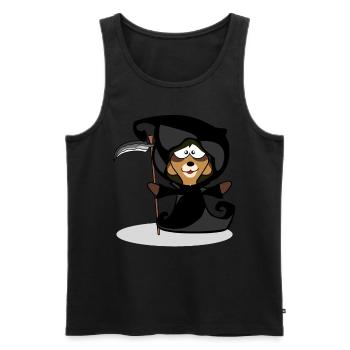 Meerkat Reaper - Men's Premium Organic Tank Top - black - Front - AI Model Male 178 light (178cm)
