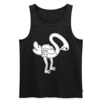 Funny Ostrich - Männer Premium Bio Tank Top - Schwarz - Vorne - AI Model Male 178 light (178cm)