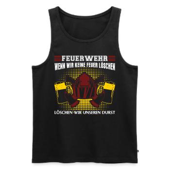Feuerwehr Bier Jugendfeuerwehr - Männer Premium Bio Tank Top - Schwarz - Vorne - Michal (187cm)