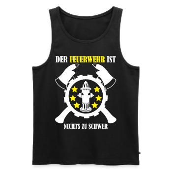 Jugendfeuerwehr Reim Feuerwehr - Männer Premium Bio Tank Top - Schwarz - Vorne - AI Model Male 178 light (178cm)