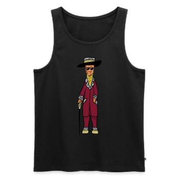 Döner Pimp Dönersskeß Kebab - Débardeur bio Premium Homme - noir - Devant - AI Model Male 178 light (178cm)