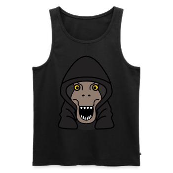 Tyrannosaures dinosaures - Débardeur bio Premium Homme - noir - Devant - Michal (187cm)
