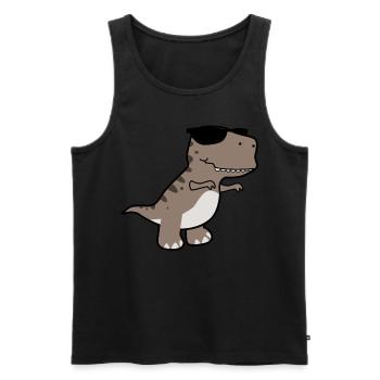 Dinosaur Sunglasses Tyrannosaur - Men's Premium Organic Tank Top - black - Front - Michal (187cm)