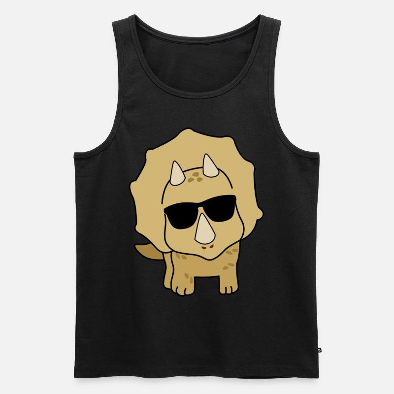 Dinosaurier lustiger Dino - Männer Premium Bio Tank Top - Schwarz