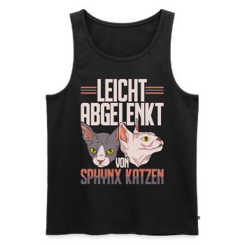 Hauskatze Okkult Katze Geschenk Sphynx Katze - Männer Premium Bio Tank Top - Schwarz - Vorne - AI Model Male 178 light (178cm)
