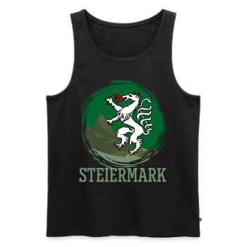 Steiermark Berge Styria Österreich - Männer Premium Bio Tank Top - Schwarz - Vorne - Michal (187cm)