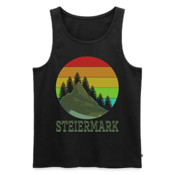 Steiermark Urlaub - Männer Premium Bio Tank Top - Schwarz - Vorne - Michal (187cm)