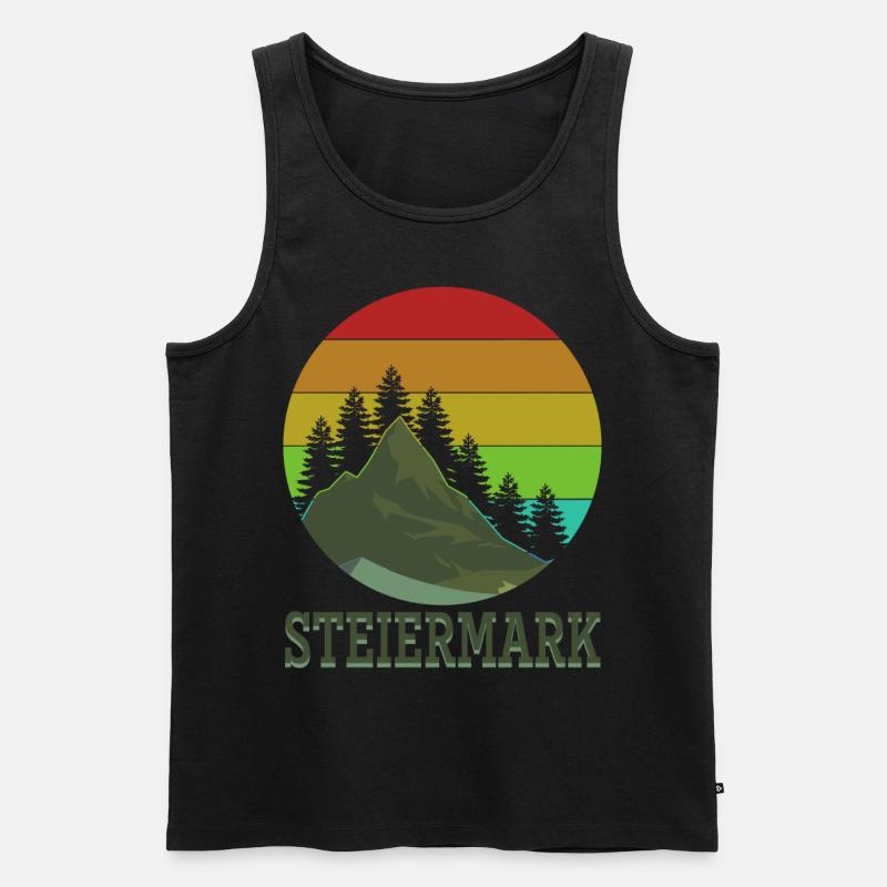 Steiermark Urlaub - Männer Premium Bio Tank Top - Schwarz