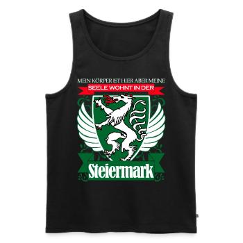 Steiermark Spruch - Männer Premium Bio Tank Top - Schwarz - Vorne - Michal (187cm)