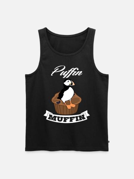 Puffin on muffin puffin - Men's Premium Organic Tank Top - black