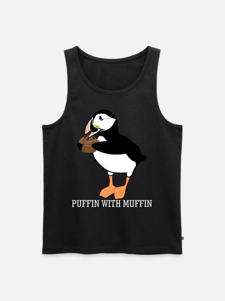 Puffin with muffin puffins - Men's Premium Organic Tank Top - black