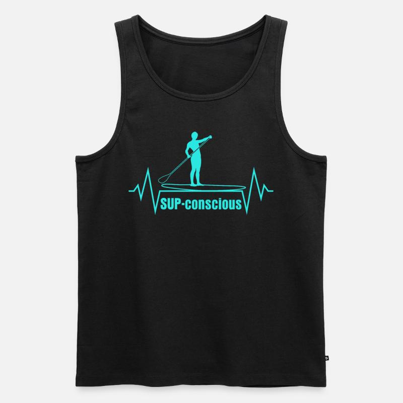 Stand Up Paddling - Männer Premium Bio Tank Top - Schwarz