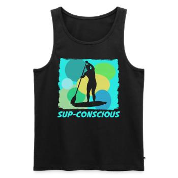 Stand Up Paddling Board - Men's Premium Organic Tank Top - black - Front - Michal (187cm)