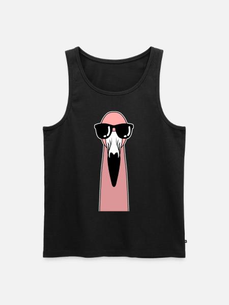 Flamingo Sunglasses Flamingos - Men's Premium Organic Tank Top - black