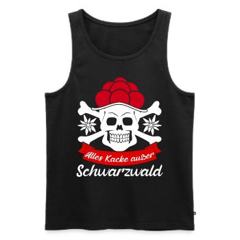 Schwarzwald Bollenhut - Männer Premium Bio Tank Top - Schwarz - Vorne - Michal (187cm)