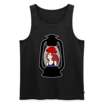 Schwarzwald Bollenhut Schwarzwaldmädel - Männer Premium Bio Tank Top - Schwarz - Vorne - Michal (187cm)