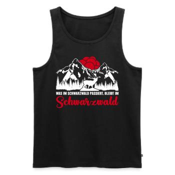 Schwarzwald Wandern Bollenhut - Männer Premium Bio Tank Top - Schwarz - Vorne - Michal (187cm)