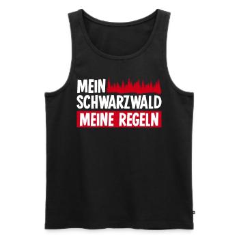 Schwarzwald Schwarzwälder - Männer Premium Bio Tank Top - Schwarz - Vorne - Michal (187cm)