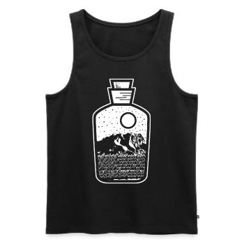 Randonnée en montagne Zugspitze - Débardeur bio Premium Homme - noir - Devant - AI Model Male 178 light (178cm)