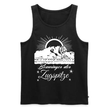 Zugspitze Sonnenaufgang - Männer Premium Bio Tank Top - Schwarz - Vorne - Michal (187cm)