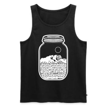 Zugspitze in a glass Mountaineering Hiking - Men's Premium Organic Tank Top - black - Front - Michal (187cm)