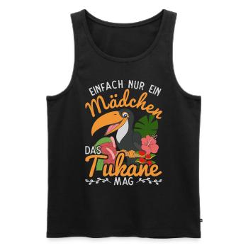 Exotischer Vogel Mädchen Geschenk Tropisches Tukan - Männer Premium Bio Tank Top - Schwarz - Vorne - Michal (187cm)