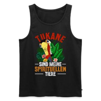 Tukane sind meine spirituellen Tiere Vogel Tukan - Männer Premium Bio Tank Top - Schwarz - Vorne - AI Model Male 178 light (178cm)