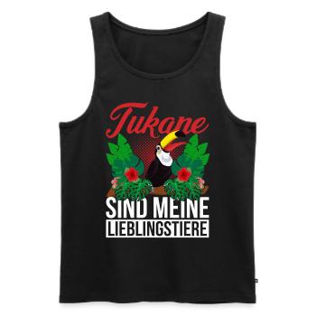 Lieblingstier Exotischer Vogel Geschenk Tier Tukan - Männer Premium Bio Tank Top - Schwarz - Vorne - Michal (187cm)