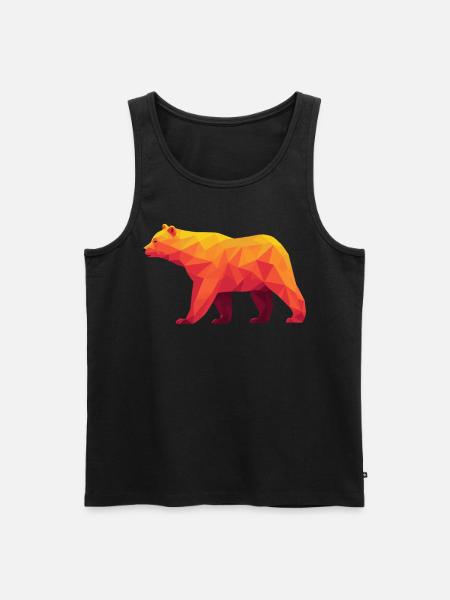 Warm-Toned Geometric Grizzly Art - Men's Premium Organic Tank Top - black