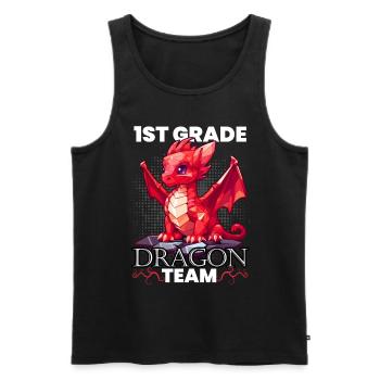 Enrollment Dragon Team First Class - Men's Premium Organic Tank Top - black - Front - Michal (187cm)
