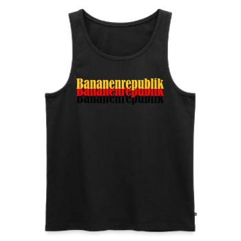 Bananenrepublik Deutschland - Männer Premium Bio Tank Top - Schwarz - Vorne - Michal (187cm)