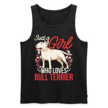 Dog Lover Girl Cadeau Dog Bull Terrier - Débardeur bio Premium Homme - noir - Devant - Michal (187cm)