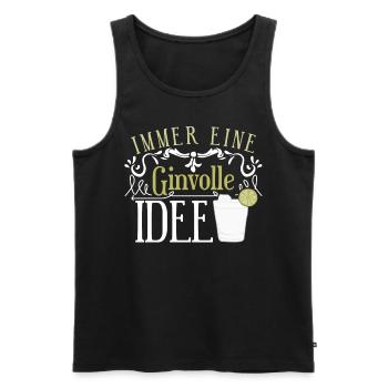 Gin Cocktail - Männer Premium Bio Tank Top - Schwarz - Vorne - Michal (187cm)