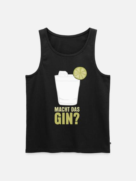 Macht das Gin? - Männer Premium Bio Tank Top - Schwarz