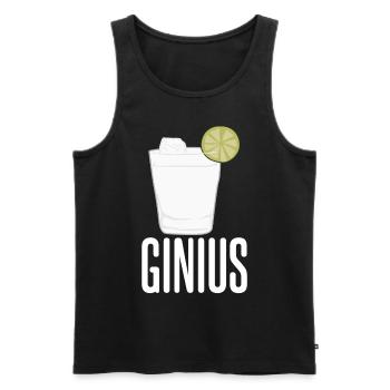 Gin - Ginius - Männer Premium Bio Tank Top - Schwarz - Vorne - Michal (187cm)