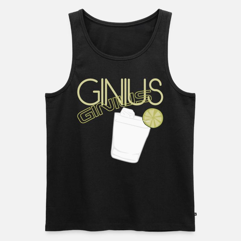 Gin - Männer Premium Bio Tank Top - Schwarz